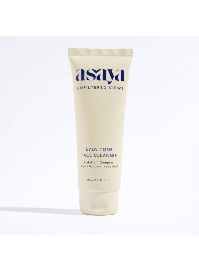 Asaya Dark Spot Removal Face Wash | Fades Spots, Acne Marks & Evens Tone | MelaMe™ Complex, Kojic Acid & Alpha Arbutin Face Wash With Pre + Probiotics | Both Women & Men | 100ml - Image 1